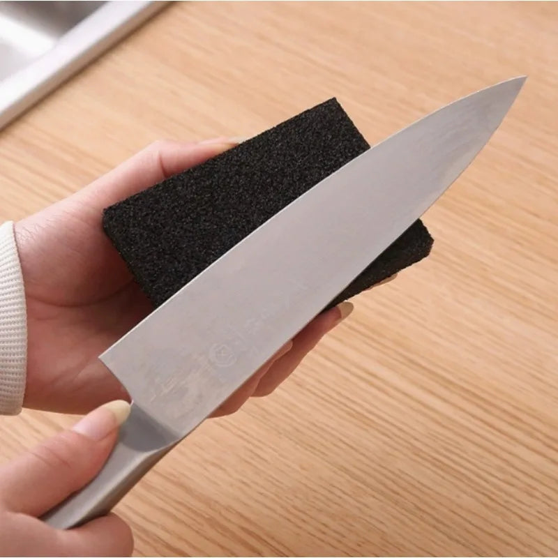 Éponge de nettoyage émeri noire, brosse de nettoyage, Agent détartrage, chiffon d'essuyage, Pot à récurer, outils de cuisine, Nano éponge, 3/5 pièces