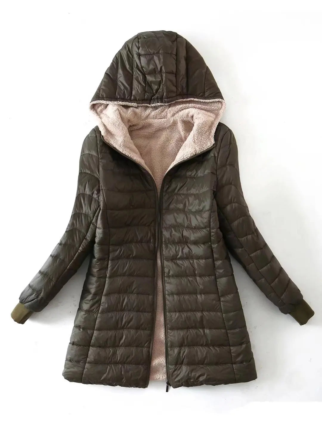 Manteau en coton à capuche mi-long de Style coréen pour femme, manteau chaud en laine d'agneau et veste en velours, nouvelle collection automne et hiver 2023