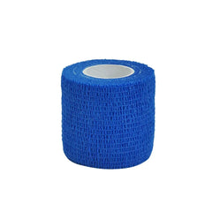 Bandage élastique auto-adhésif de sport bleu de 4.8 mètres, bandage de sport respirant pour poignet et cheville