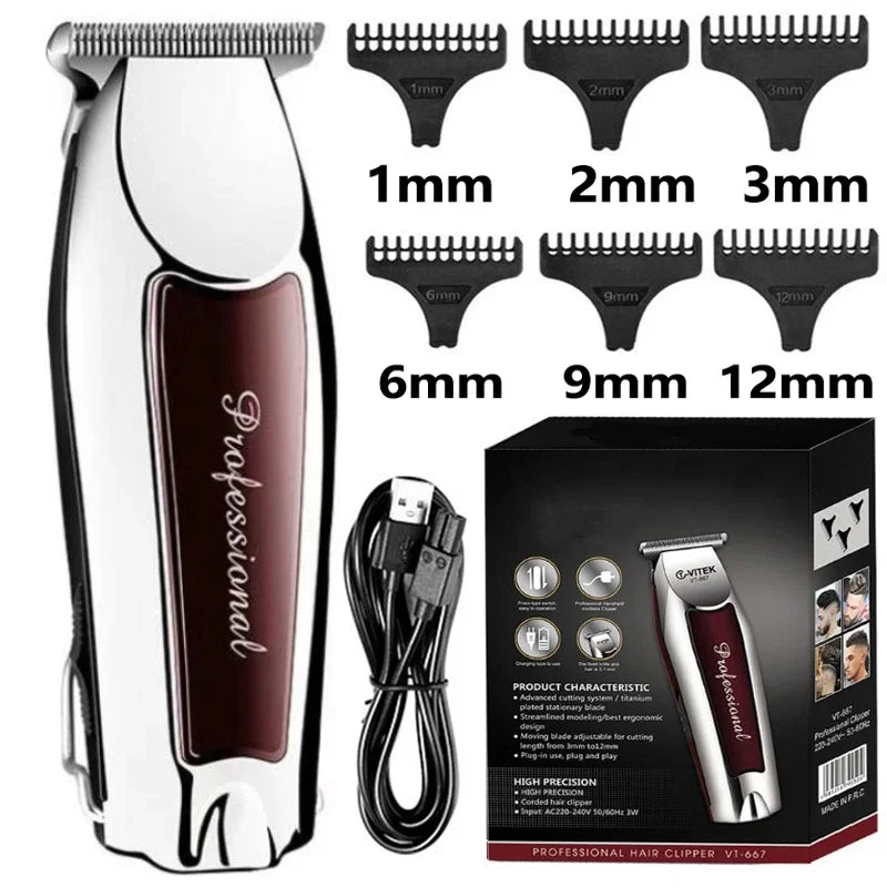 Tondeuse à cheveux tondeuse sans fil Rechargeable pour hommes toilettage professionnel électrique barbe Machine de coupe de cheveux bord tondeuse à cheveux