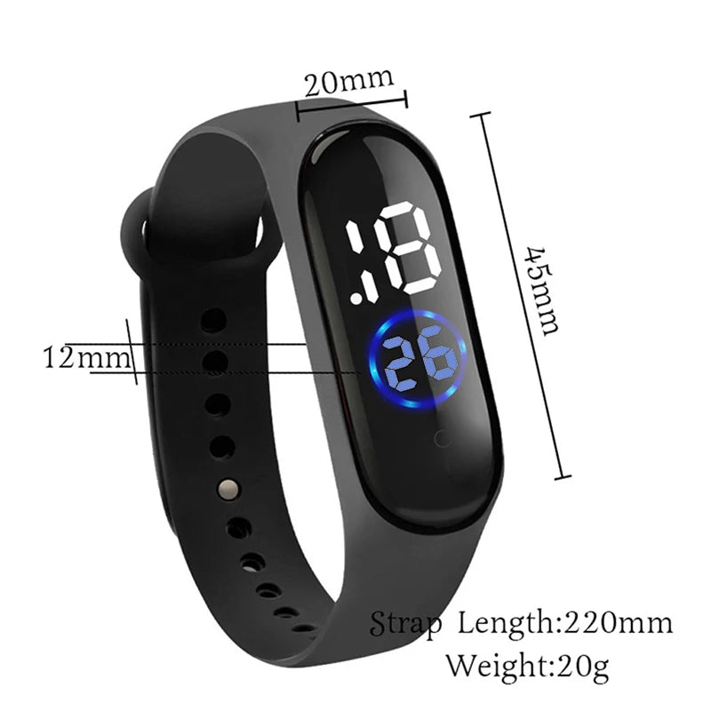 Montres numériques LED pour enfants, montre-bracelet en silicone pour garçons et filles, horloge de sport étanche, luxe, nouveau