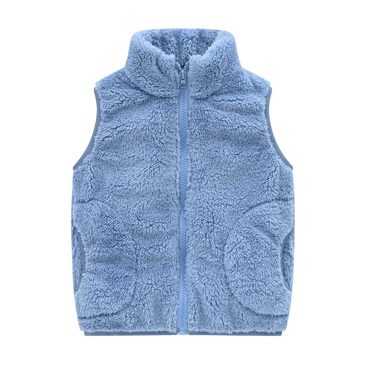 Boys' Solid Color Zip-Up Trench Coat, Children's Winter Coat