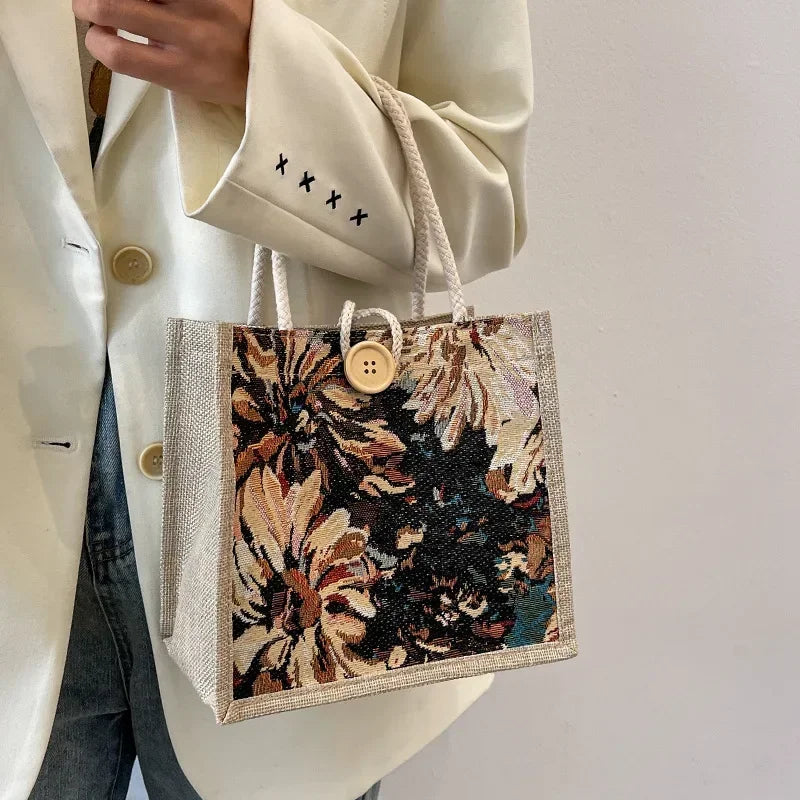 2025 sacs en lin sac à main pour femmes Shopper sac fourre-tout sac de créateur de mode pratique grande capacité pour voyage sac d'épicerie