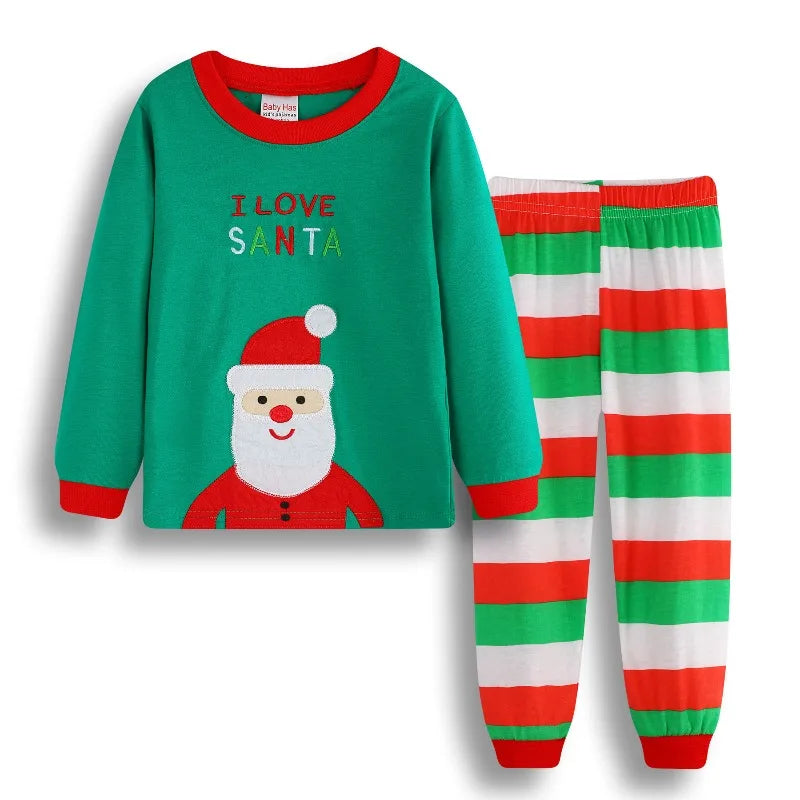Ensemble haut et pantalon imprimés de noël pour enfants, vêtements pour garçons et filles, vêtements de maison pour fête de noël, ensembles mignons pour enfants, Costumes de Cosplay