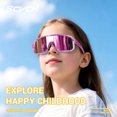 SCVCN mode enfants lunettes de soleil enfant sport lunettes garçon en plein air course patinage à roulettes lunettes de soleil fille vtt cyclisme lunettes