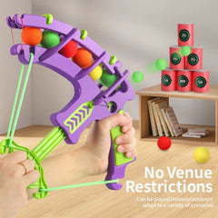 Montessori educational outdoor game for children, sports slingshot target, sticky ball, dartboard, basketball hoop