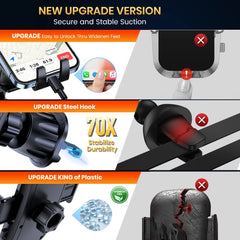 TOPK Support Téléphone Voiture,  Porte Téléphone Rotatif à 360 Degrés pour Grille D'aération de Voiture GPS pour Smartphone iPhone Android