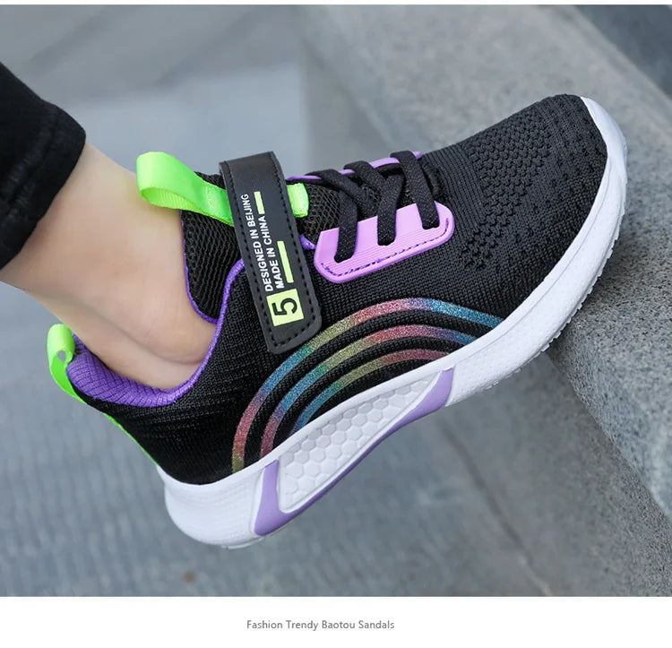 Nouveau Design rouge formateurs chaussures pour enfants filles confortable plate-forme fille chaussures de sport grande taille 38 enfants baskets de course