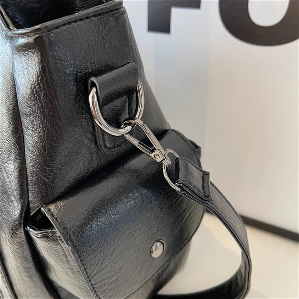 Sac à Main de Grande Capacité en Cuir Souple Hobos pour Femme, Grand Fourre-Tout de Style, Sacoche de Shopping