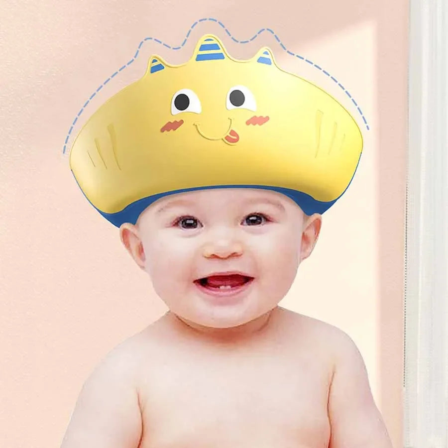 Chapeau de shampoing de douche imperméable pour enfants, chapeau de lavage de cheveux doux et réglable pour enfants, Protection sûre des oreilles et des yeux, bonnet de shampoing pour bébé