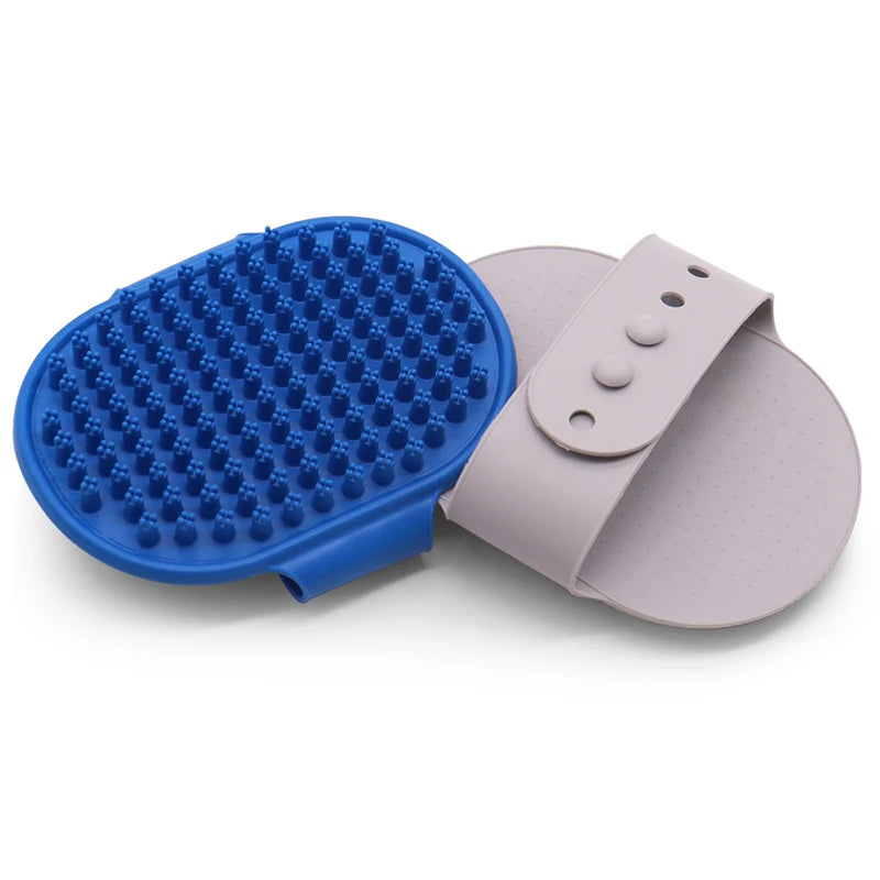 Peigne de Toilettage pour Chat et Chien, Brosse de Bain, pour Animaux de Compagnie, Perte, Énergie Apaisant, Poils en Caoutchouc, avec Poignée à Anneau Réglable