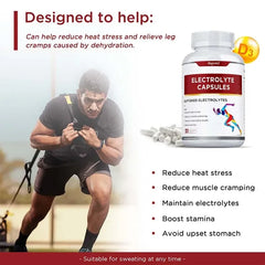 Capsules d'électrolyte - Soutient l'équilibre à l'électrolyte, soulage le stress, supplément de la nutrition sportive, améliore l'endurance, sans OGM