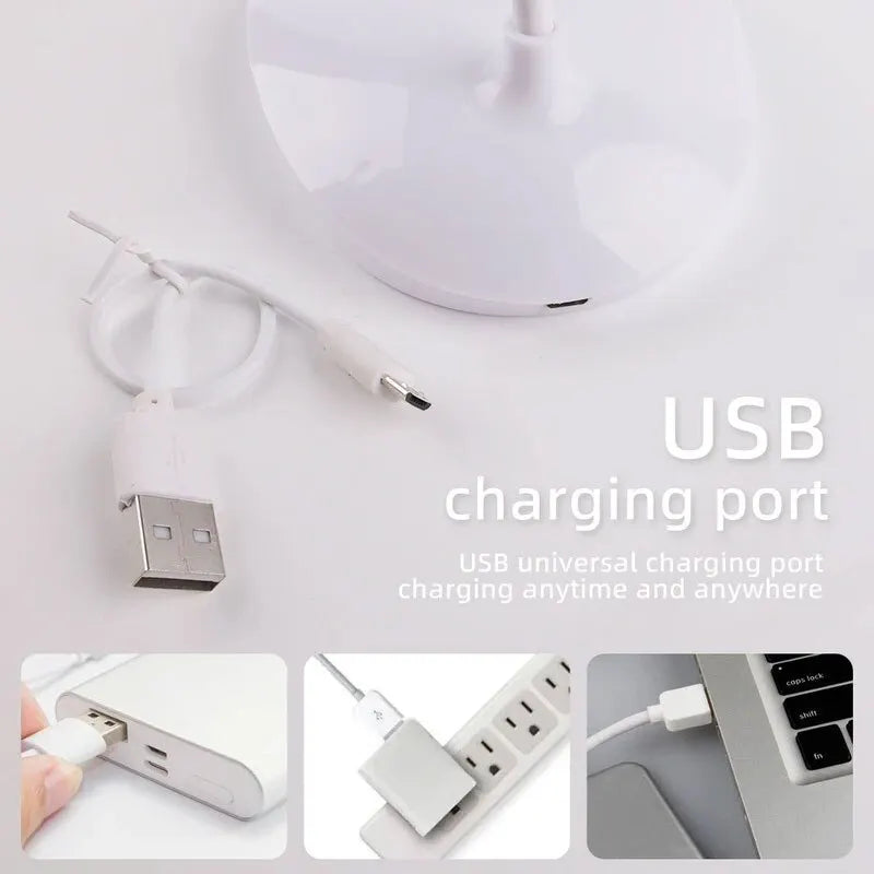 LED desk lamp powered by USB, eye protection, night light for bedroom, reading lamp for students, bedside lamp