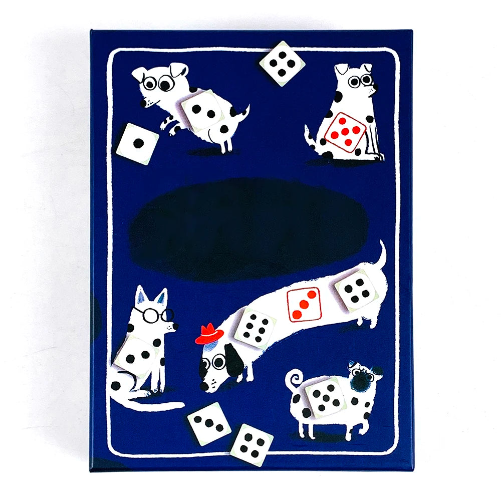 Jeu de cartes-un jeu sur les dés roulants pour augmenter votre chance et le chien, jeu de société, jeux interactifs en famille, jeux de vacances