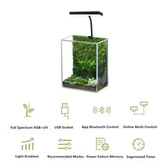 WEEK AQUA Mini 9 Pro USB Nano Aquarium lumière plante grandir spectre complet LED écologie Microlandspaysage lampe