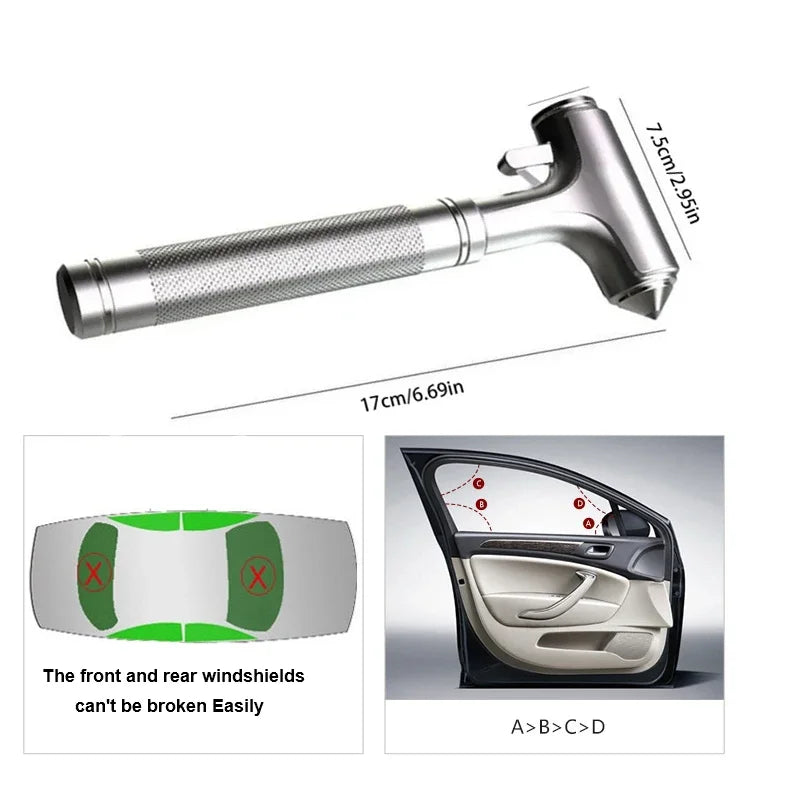 Car safety hammer, car window hammer, emergency hammer with seatbelt cutter for automotive rescue