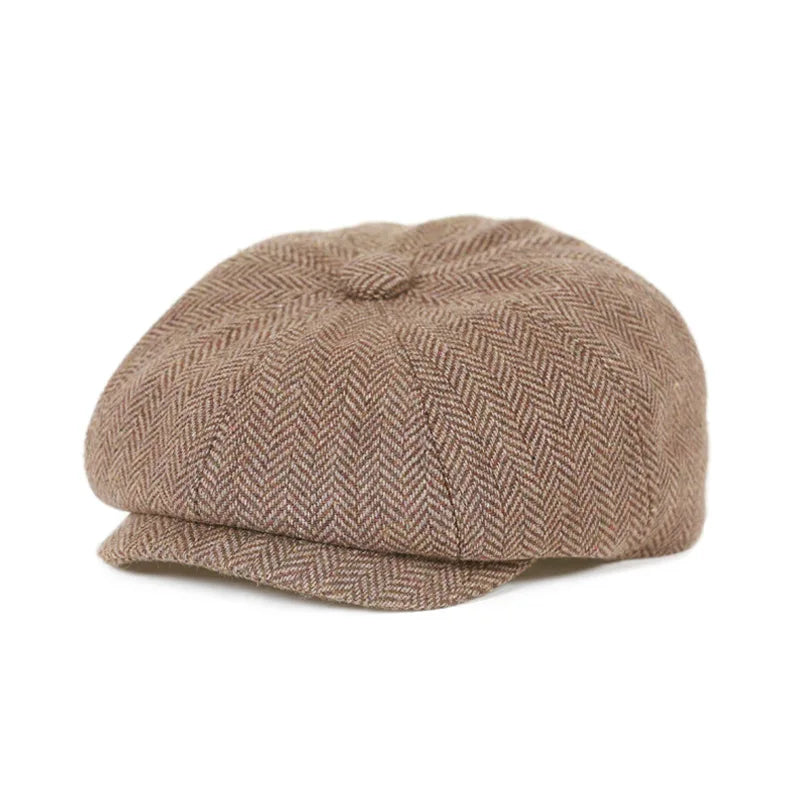Casquette béret Vintage pour enfants, joli et élégant, chapeau de journal Ca rétro et Tweed pour enfants