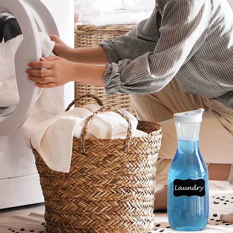 Grande bouteille d'eau en plastique avec bouchon rabattable, récipient à jus à base carrée, bouteille d'eau en plastique transparent, bouteille de lait de boisson, 50 oz