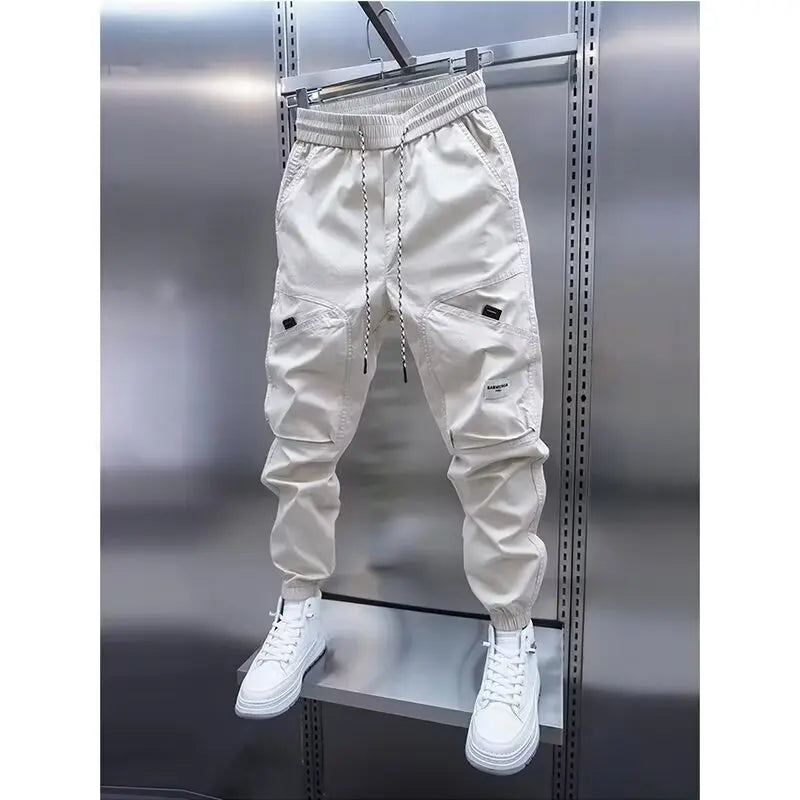 Men's breathable harem pants, men's clothing, 2024 new men's casual pants, straight leg pants