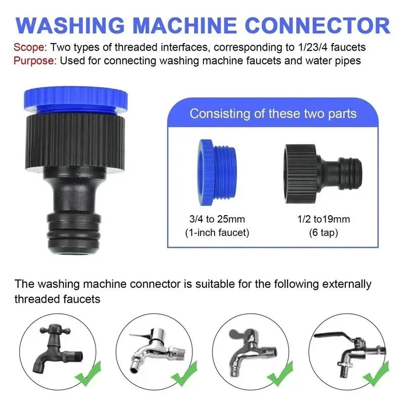 Tuyau magique extensible, lavage de voiture à haute pression, 7 fonctions de pulvérisation d'eau, pistolet à eau, tuyau d'arrosage de jardin domestique