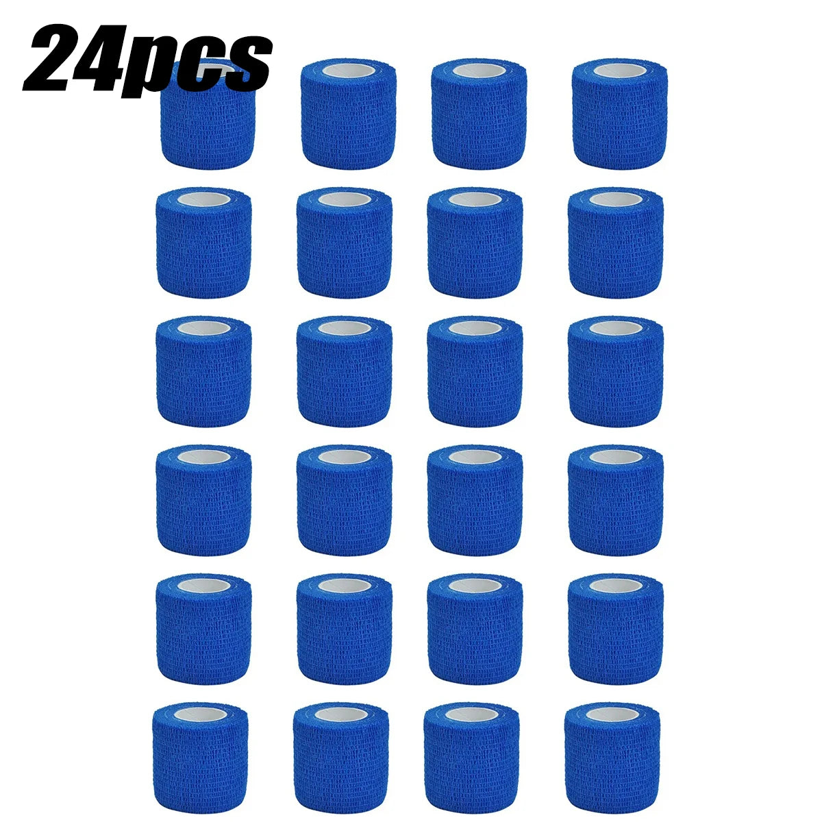 Bandage élastique auto-adhésif de sport bleu de 4.8 mètres, bandage de sport respirant pour poignet et cheville