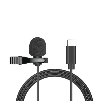 USB Mini Microphone Lavalier Type C pince métallique micro à revers 3.5mm Microphone à condensateur pour PC portable téléphone portable conférence Mike