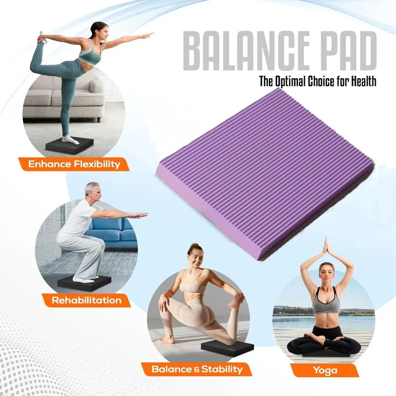 Thick non-slip yoga mat, gymnastics mat, home workout mat, ab wheel, training elbow pads, core strength training