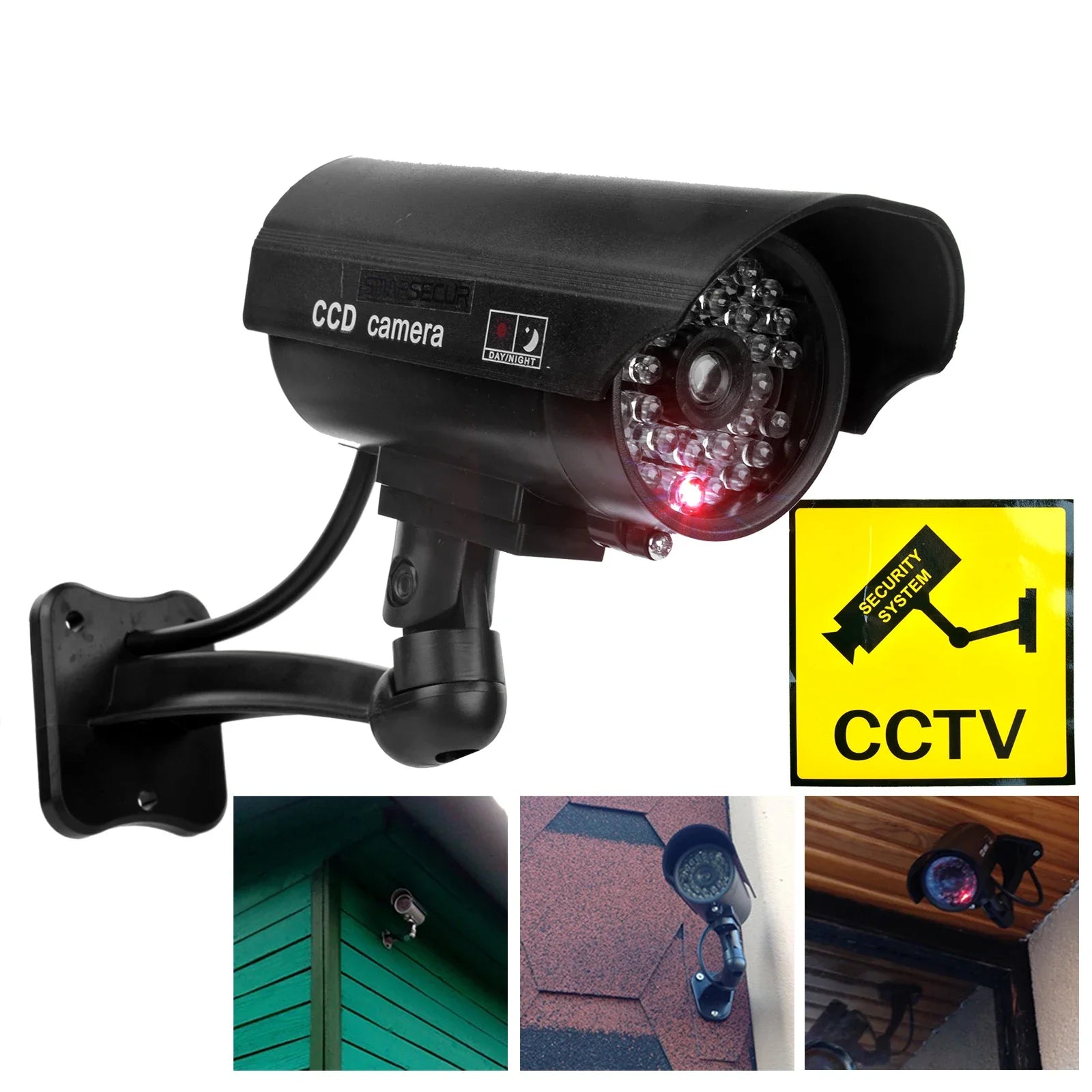 Caméra de Surveillance de Simulation, faux moniteur avec effet de dissuasion de caméra virtuelle de style pistolet léger