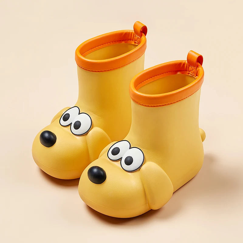Puppy rain shoes, non-slip rain boots for boys and babies, female style, waterproof rubber shoe covers for girls
