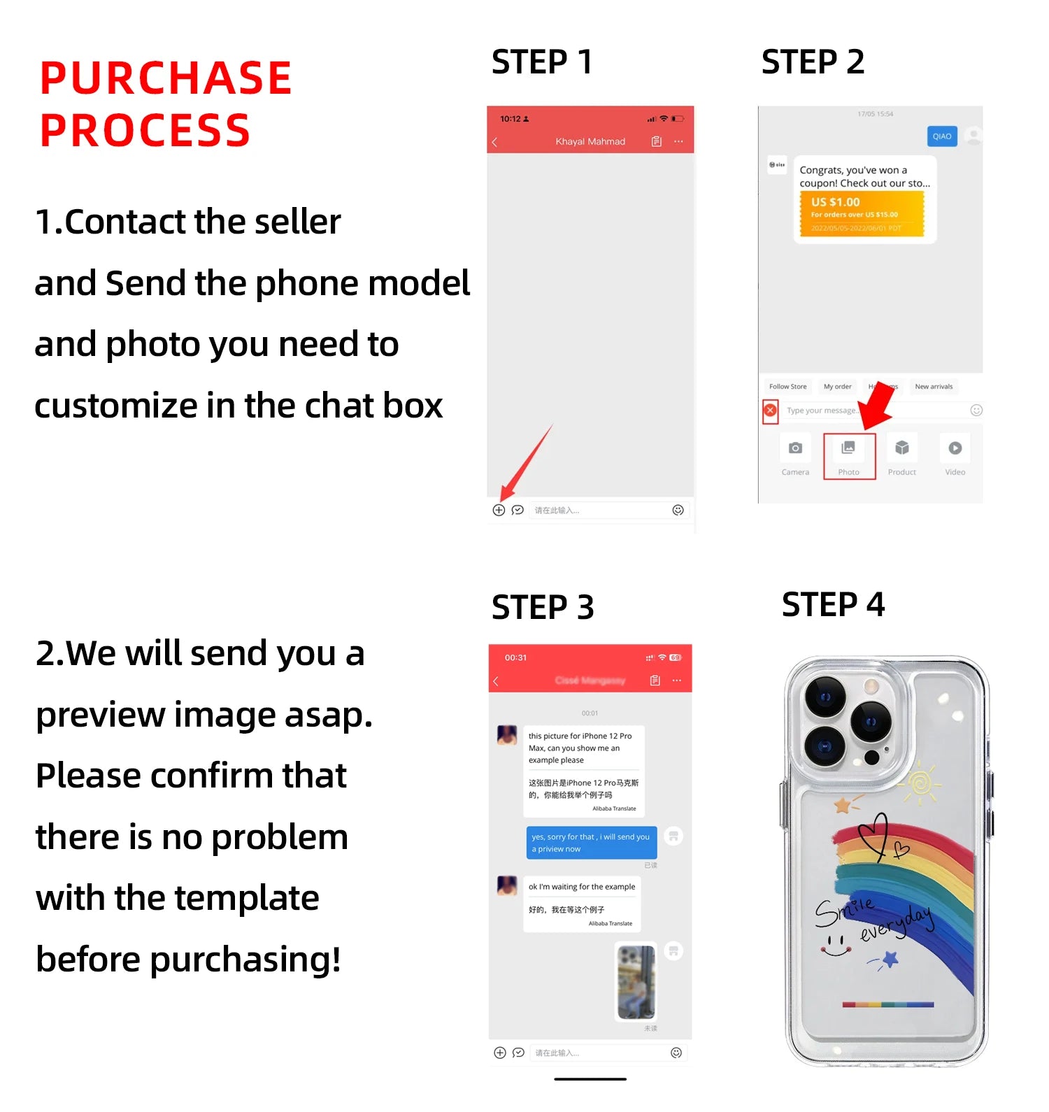 Clear acrylic hard phone case, personalized case for iPhone 16 15 14 13 12 Pro Max Plus, custom design, DIY photo