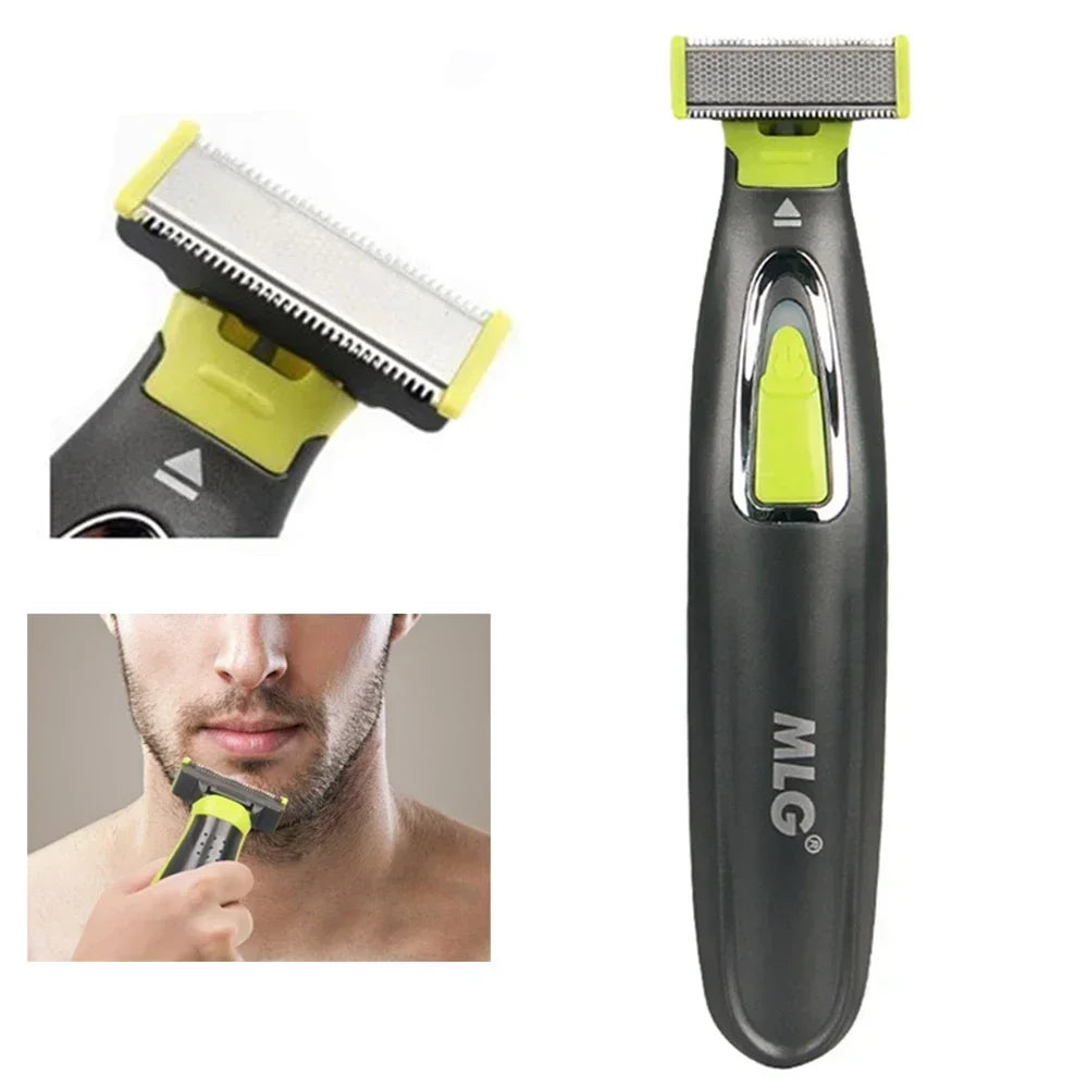 Pour MLG USB Rechargeable étanche lavable Rechargeable rasoir électrique barbe rasoir corps tondeuse hommes rasage Machine cheveux