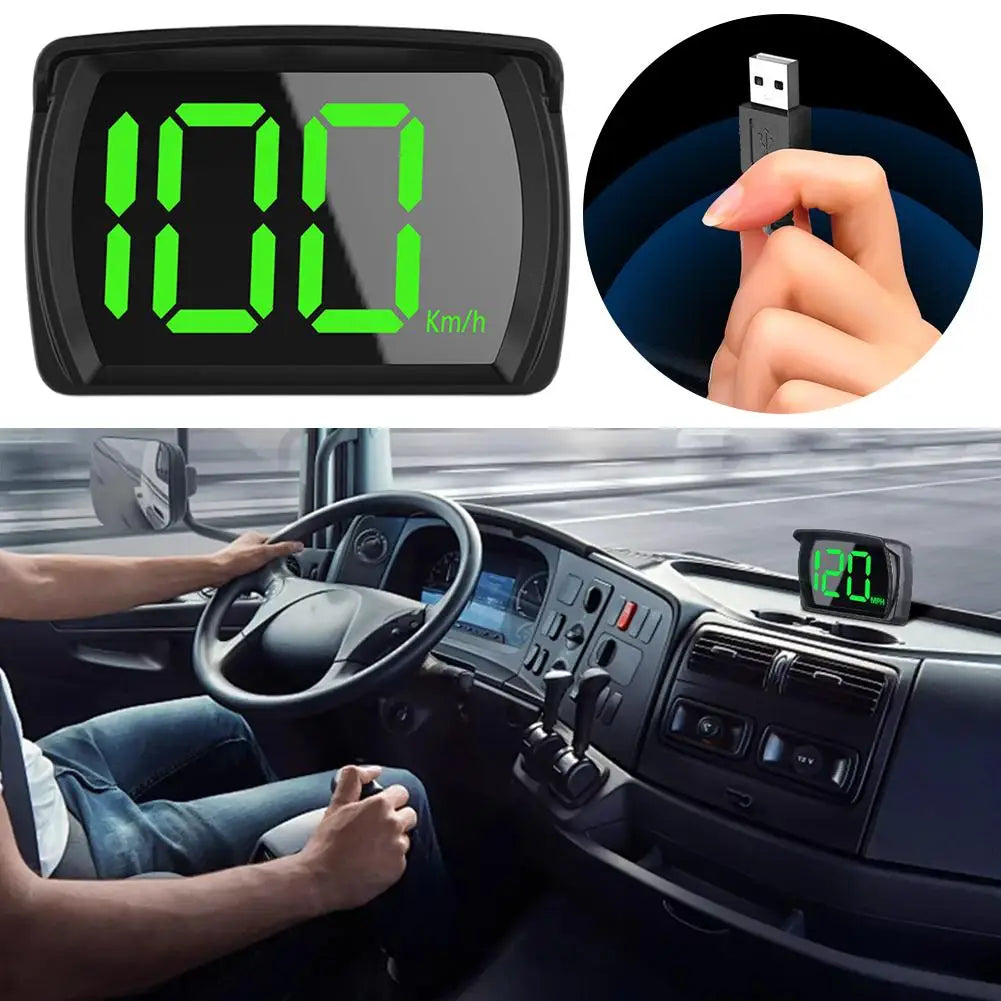 Voiture tête haute HUD affichage GPS compteur de vitesse vitesse KMH numérique HUD GPS + Beidou double Chipsets pour toutes les voitures camions électronique