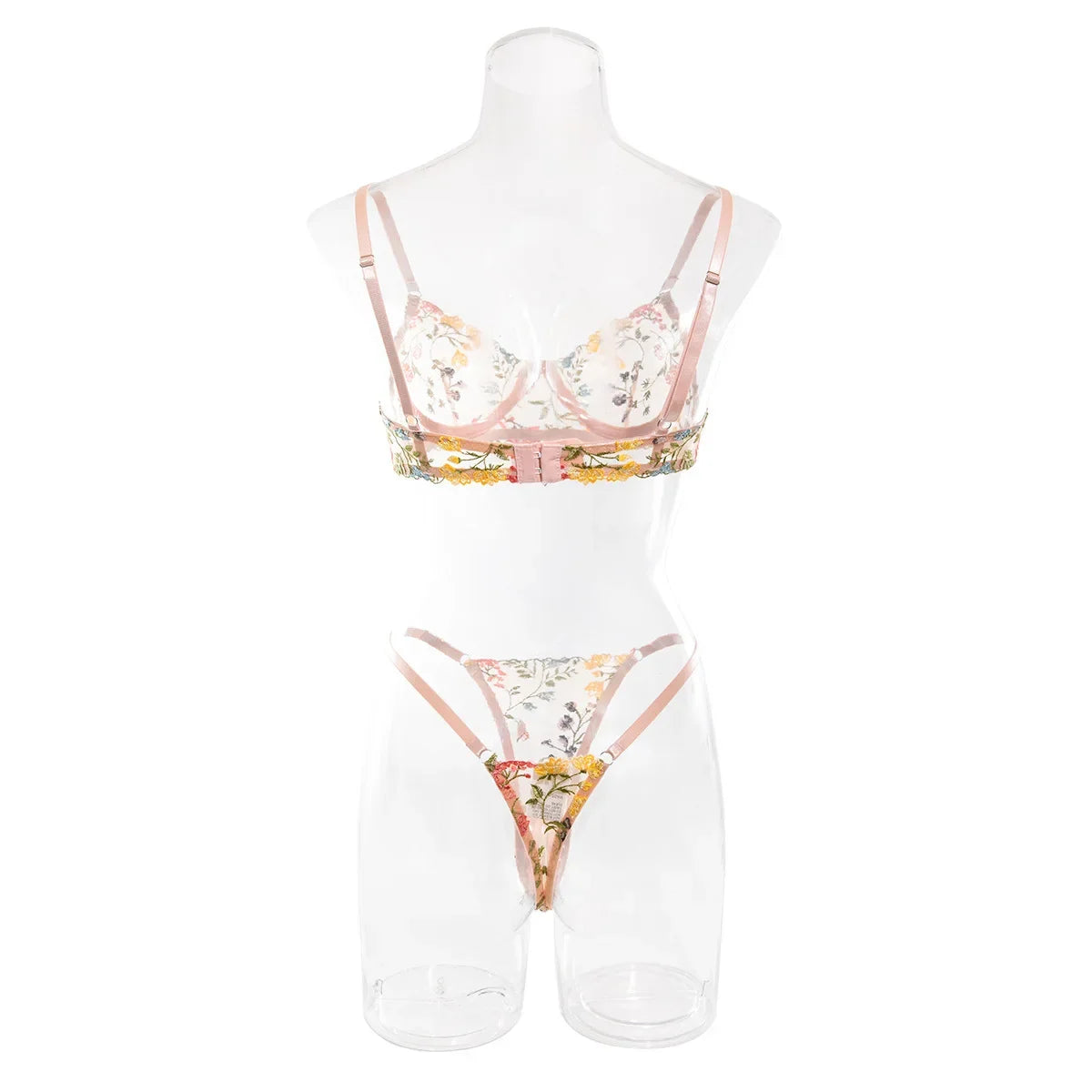 Ensemble de Lingerie érotique pour femmes, sous-vêtements féminins, Perspective Porno, vêtements de nuit en dentelle, ensemble de soutien-gorge Sexy pour culottes sexuelles