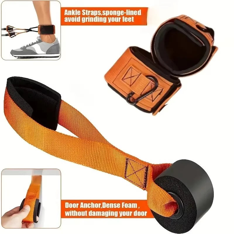 Ensemble de bandes de résistance pour exercices de Fitness, 300lb, Tubes élastiques, corde de traction, équipement d'entraînement pour le poids de la gymnastique à domicile