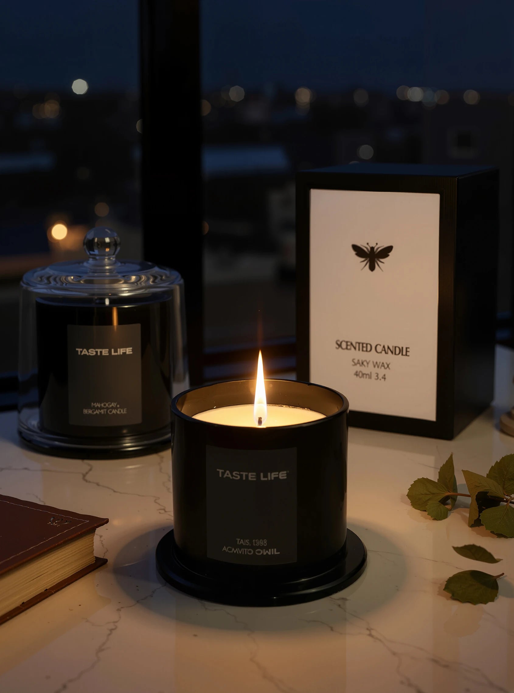 Bougies parfumées à la cire de soja de qualité supérieure avec cloche en verre, aromathérapie à l'huile essentielle sans fumée pour Spa à domicile, décoration prête en cadeau