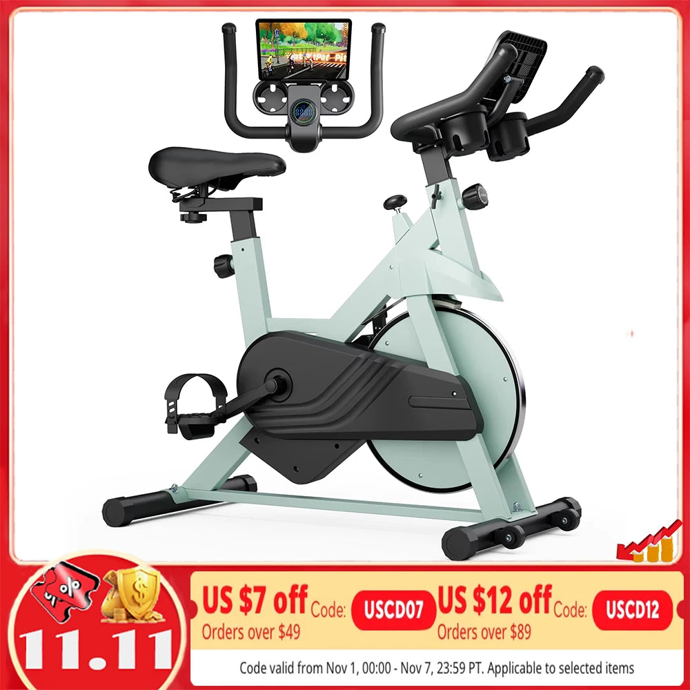 Superun Exercise Bike, 32-Level Magnetic Resistance Stationary Bike for Home, Low Noise Home Training Bike