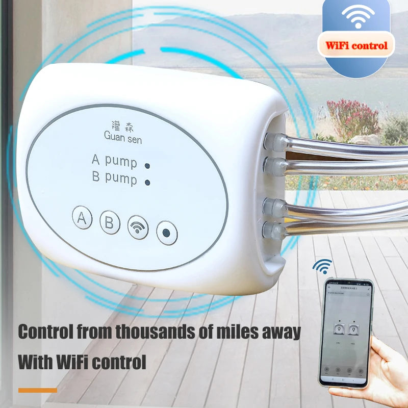 WiFi Smart Garden Irrigation Controller, Automatic Drip Irrigation System Kit for Plants, Mobile Phone Control, Watering Timer Device