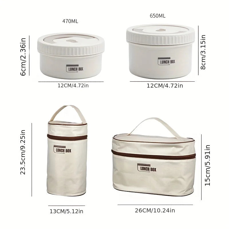Conteneur à lunch en acier inoxydable empilable Bento Boîte à lunch portable