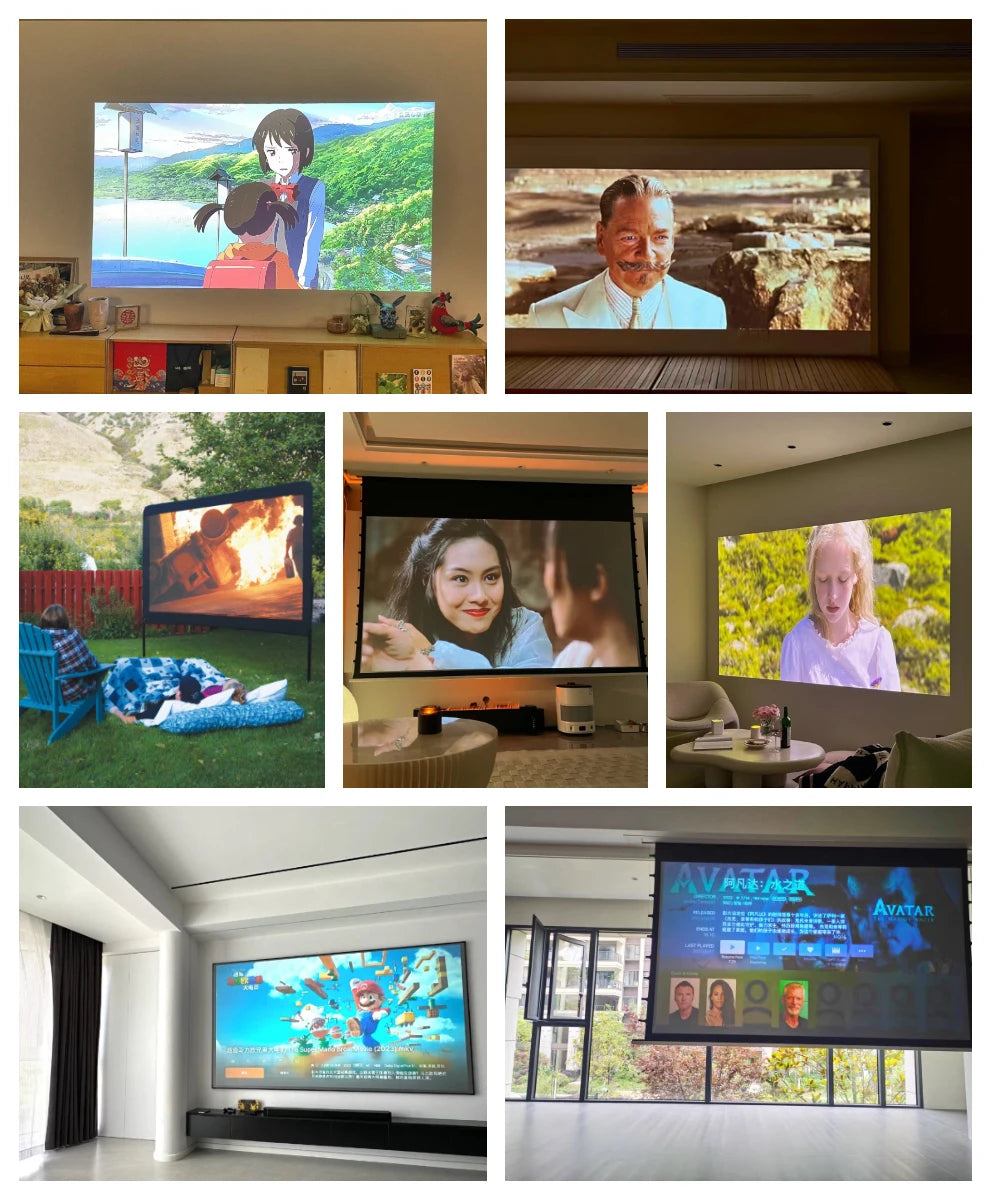 Projecteur Android Smart TV 4K projecteur de lumière du jour à mise au point automatique pour films Home cinéma WIFI 6 projecteur de faisceau ANSI 3000 avec karaoké