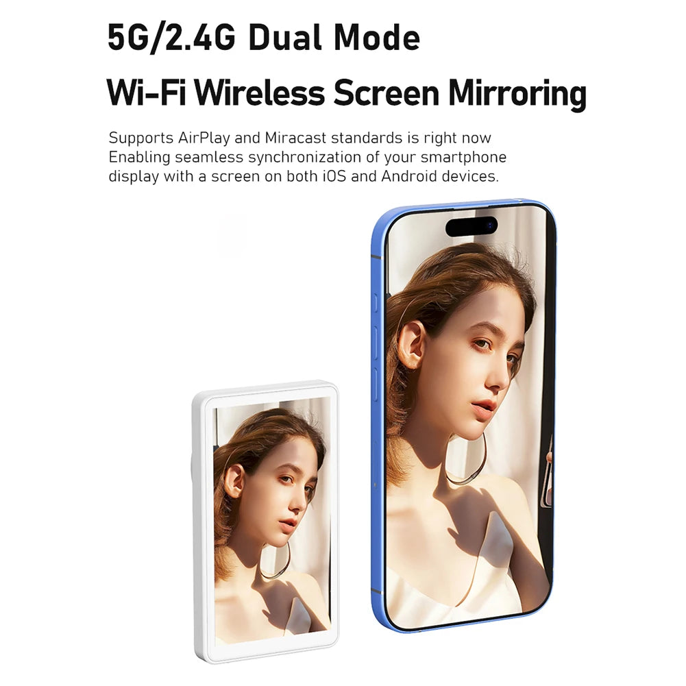 Smartphone moniteur magnétique écran projecteur téléphone caméra arrière Selfie pour Vlog enregistrement vidéo en direct pour Android iPhone