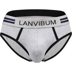 Ensemble 2 pièces - slips de sous-vêtements pour hommes en coton respirant jeunesse taille moyenne sous-vêtements pour hommes de grande taille slips d'été