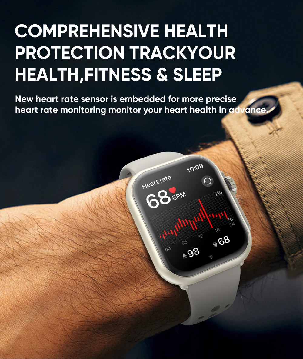 2025 nouvelle mode sport montre intelligente hommes femmes 1.85 pouces HD AMOLED plein écran tactile IP68 étanche Bluetooth appel montres intelligentes