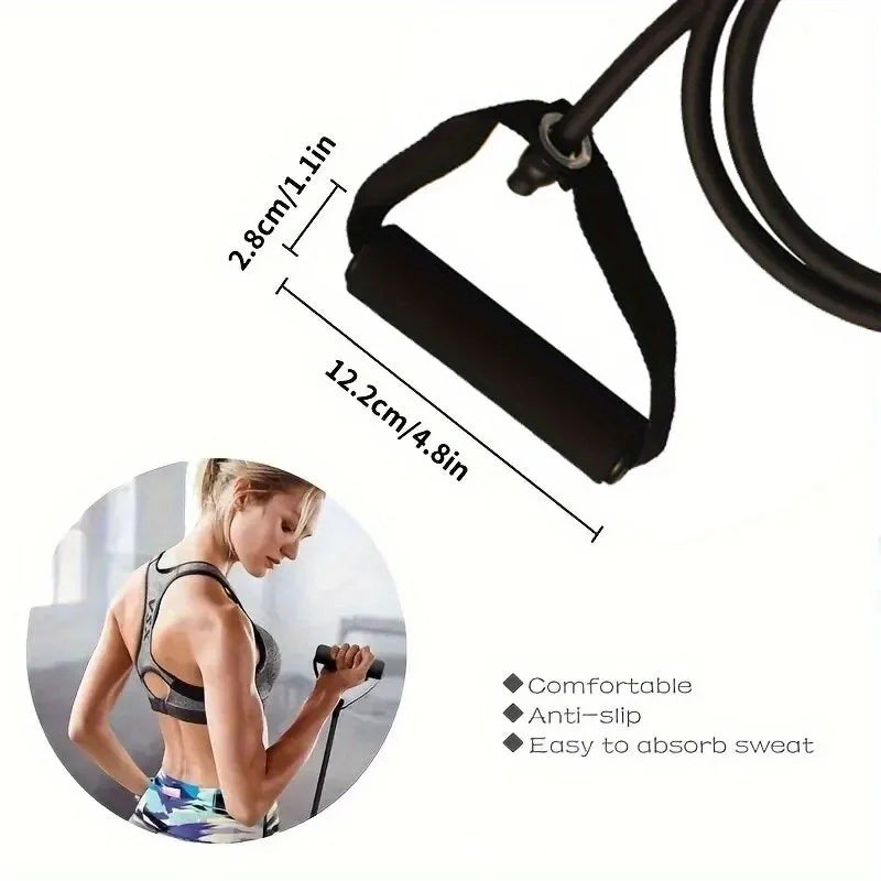 Bandes de résistance avec poignées, bandes d'exercice, bandes d'entraînement avec poignées pour hommes et femmes, équipement de musculation à la maison