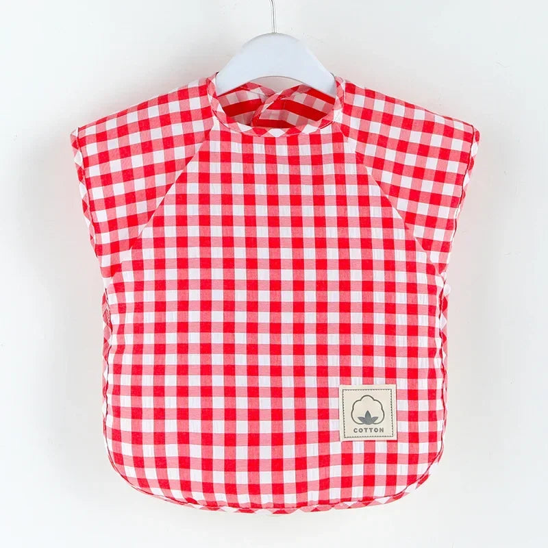 Bavoir mangeant pour bébé, tablier imperméable sans manches, salopette alimentaire, peinture en argile faite à la main, vêtements de travail pour filles et garçons, tissus à roter