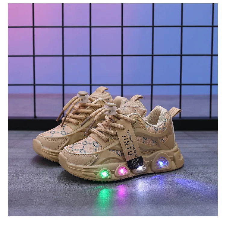 Enfants baskets 2025 printemps nouvelle fille Sneakers1-6 ans décontracté LED enfant chaussures mode filles chaussures chaussures De créateur Tenis De Mujer