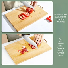 Planche à découper en bambou de cuisine, planche à couteaux rectangulaire, planche à découper en bois massif épais, planche à découper en bois et fruits