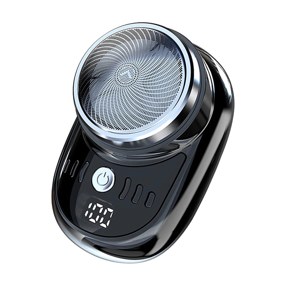 Mini rasoir électrique de voyage pour hommes, avec affichage numérique, tondeuse à barbe, lavable, Rechargeable, format de poche, Portable