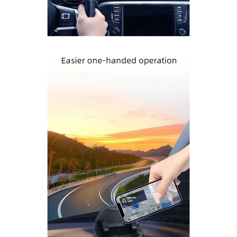 Support de téléphone pour tableau de bord de voiture, Rotation à 360 degrés, support de téléphone tête haute, Stable, universel, pour voiture, avec plaque d'immatriculation