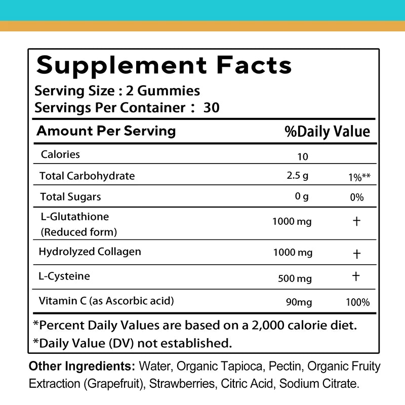 Gluathion avec capsules de collagène vitamine C peau éclaircissante soin de la peau beauté santé nourrit en profondeur la peau