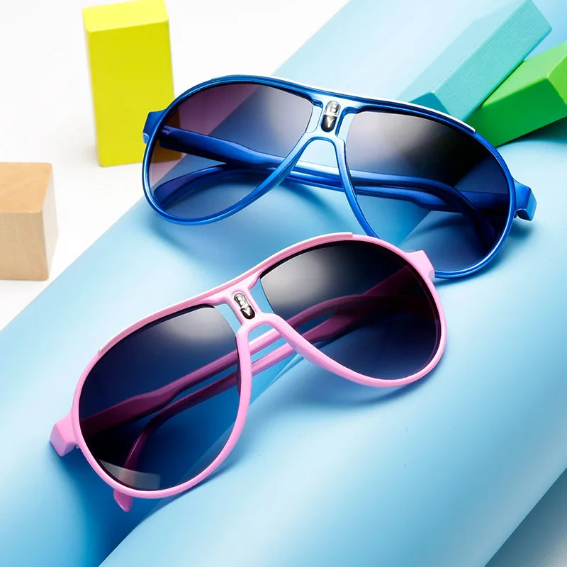 Lunettes de soleil pour enfants, monture colorée, pour filles et garçons, à la mode, UV400